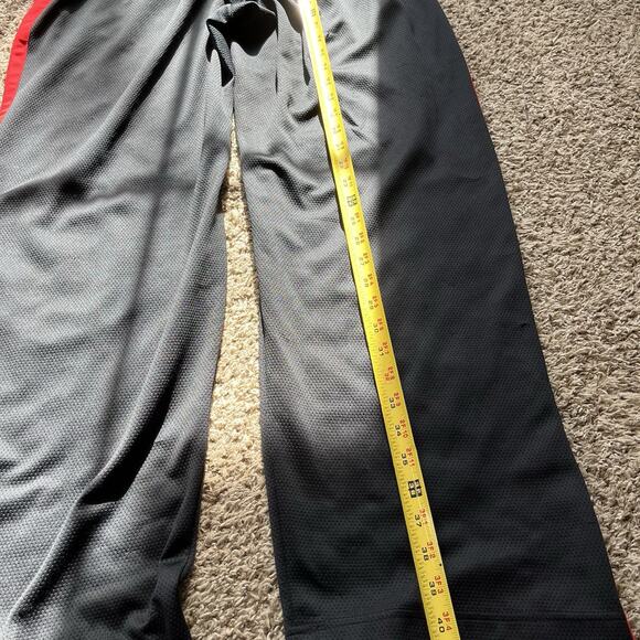 Nike Track Pants Mens Lathe Black Epic Knit Training Red Stripe Baggy Y2k - Picture 13 of 16